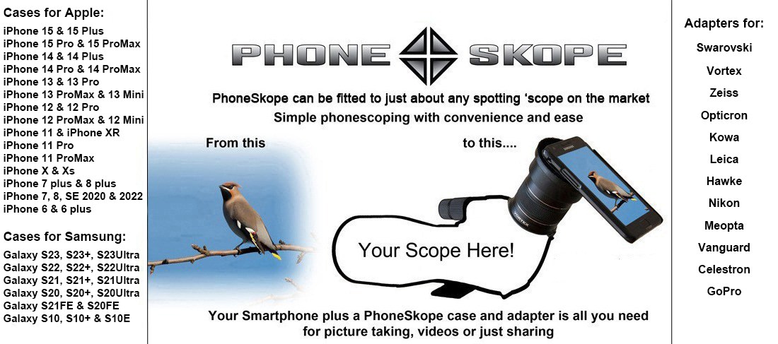 Phoneskope can be fitted to just about any spotting scope on the market. Simple phonescoping with convenience and ease. Your Smartphone plus a Phoneskope Case and Phoneskope Adapter is all you need for taking pictures, videos or just sharing.
